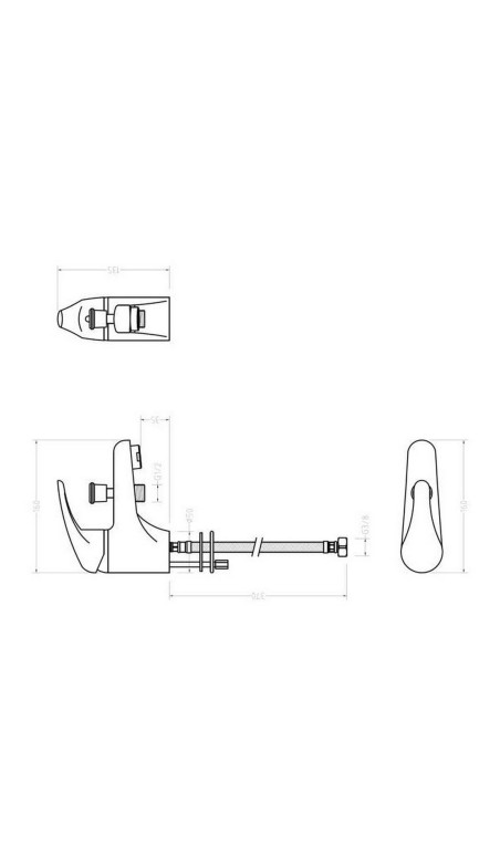 Grifo Monomando Rousseau Gris Metal Latón