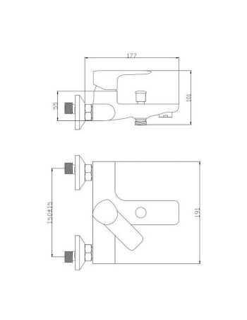 Rubinetto Monocomando Rousseau Grigio Metallo Ottone 15 cm 2