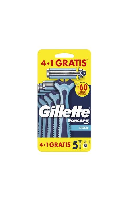 Scheermesjes Gillette SENSOR3 COOL (4 Stuks)