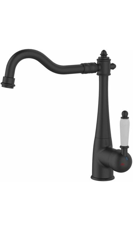 Kitchen Tap Rousseau RETRO Noir Finition mate