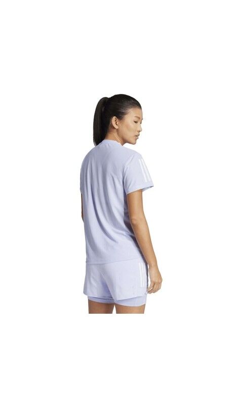 Camisola de Manga Curta Mulher Adidas Own the Run Lavanda Running