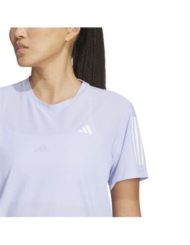 Camiseta de Manga Corta Mujer Adidas Own the Run Lavanda Running