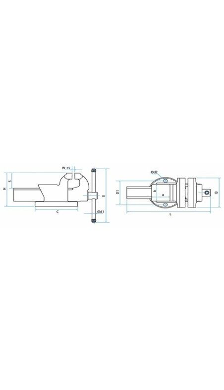 Bankschroef voor houtbewerking KANCA Castillo 100 mm