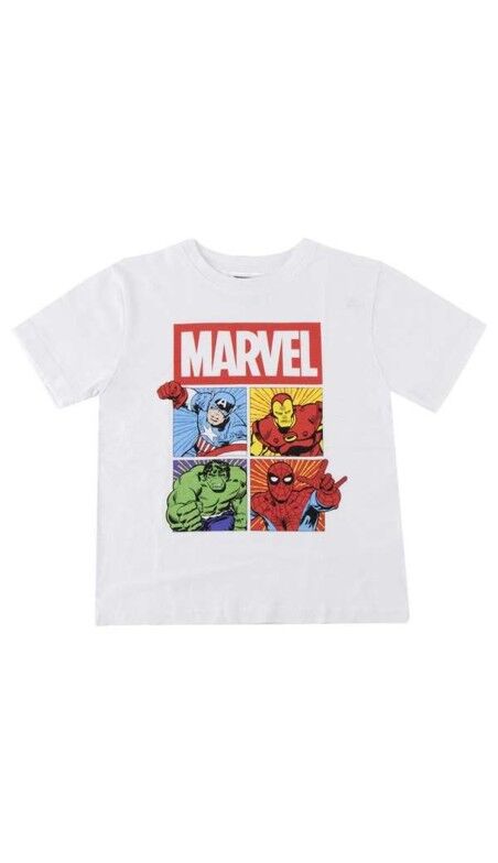 T shirt à manches courtes Enfant Marvel Blanc