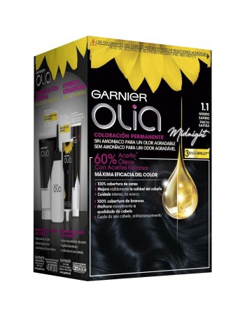 Tinte Permanente Garnier Olia Nº 1,10 Black Sapphire (1 unidad) 2