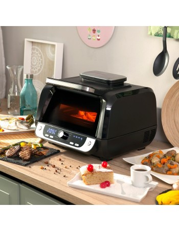 Friteuse à Air avec Gril, Accessoires et Livre de Recettes InnovaGoods Fryinn 12-in-1 6000 Noir Acier 3400 W 6 L