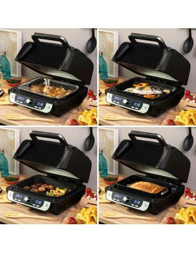Friteuse à Air avec Gril, Accessoires et Livre de Recettes InnovaGoods Fryinn 12-in-1 6000 Noir Acier 3400 W 6 L