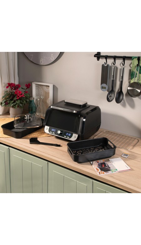 Friteuse à Air avec Gril, Accessoires et Livre de Recettes InnovaGoods Fryinn 12-in-1 6000 Noir Acier 3400 W 6 L