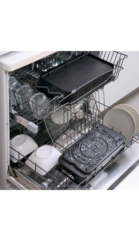 Friteuse à Air avec Gril, Accessoires et Livre de Recettes InnovaGoods Fryinn 12-in-1 6000 Noir Acier 3400 W 6 L