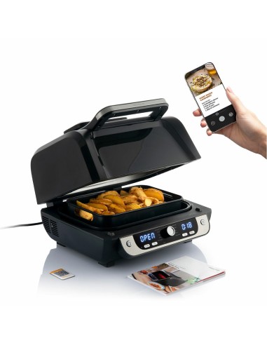 Friteuse à Air avec Gril, Accessoires et Livre de Recettes InnovaGoods Fryinn 12-in-1 6000 Noir Acier 3400 W 6 L