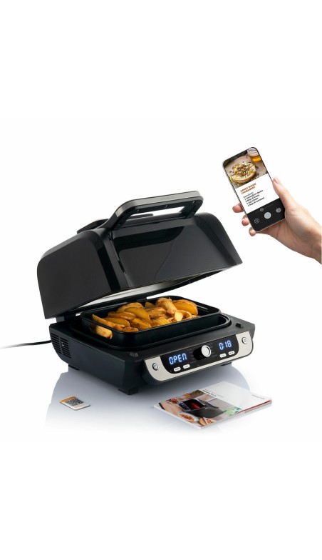 Friteuse à Air avec Gril, Accessoires et Livre de Recettes InnovaGoods Fryinn 12-in-1 6000 Noir Acier 3400 W 6 L