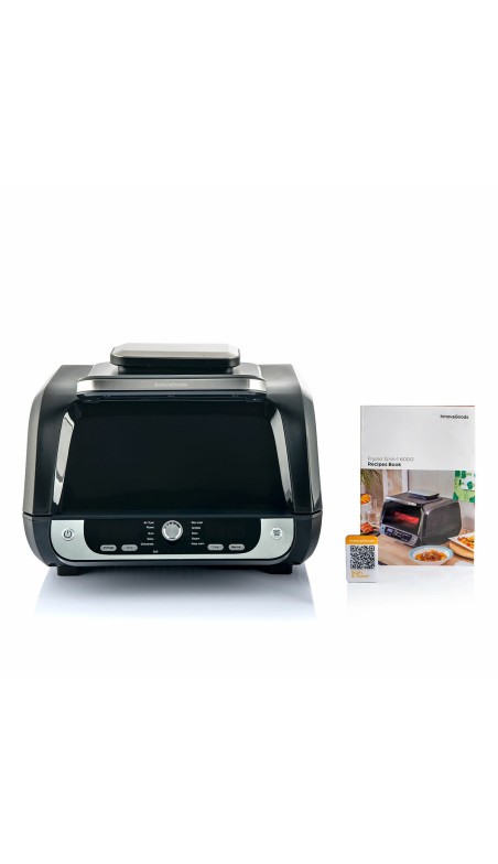 Fritadeira de Ar com Grill, Acessórios e Livro de Receitas InnovaGoods Fryinn 12-in-1 6000 Preto Aço 3400 W 6 L