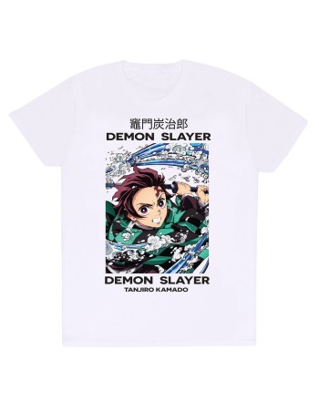 Kurzarm-T-Shirt Demon Slayer Whirlpool Weiß Unisex