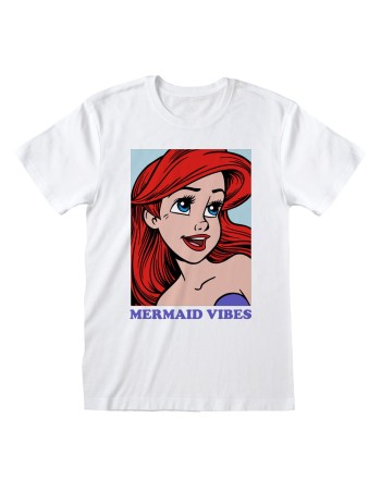 Camisola de Manga Curta The Little Mermaid Mermaid Vibes Branco Unissexo