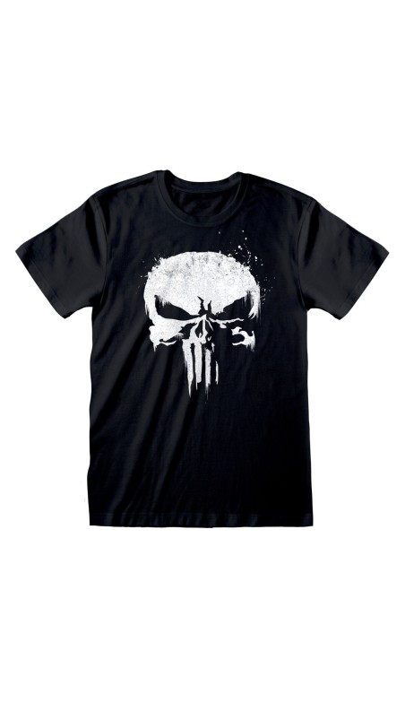 Camiseta de Manga Corta Marvel Logo Negro Unisex