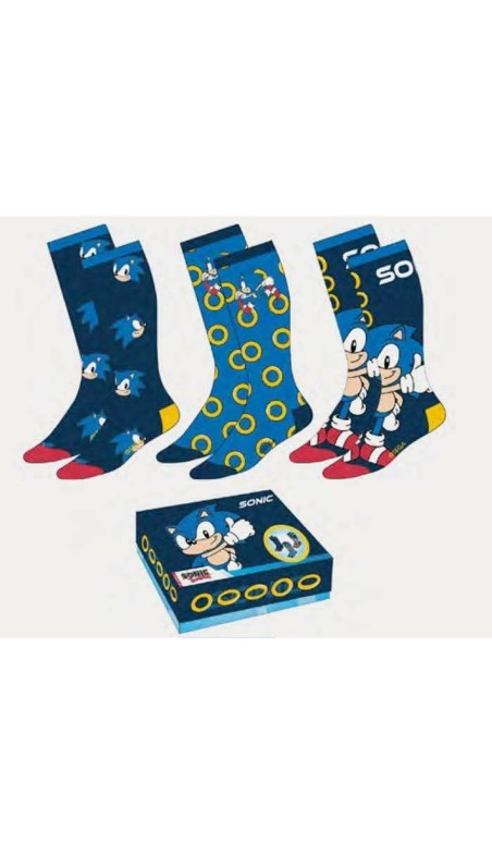 Chaussettes Sonic 36-41 3 Pièces