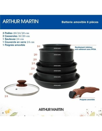 Bateria de Cozinha Arthur Martin 8 Peças 2