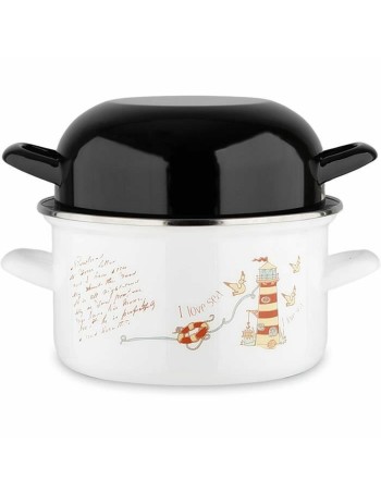 Casserole Baumalu Blanc Ø 20 cm 21 x 16 x 21 cm Acier émaillé