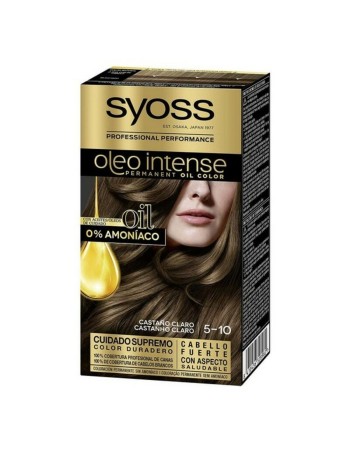 Teinture permanente Syoss Olio Intense Marron léger Nº 5,10 Blond Platine Nº 5.10-Castano Claro