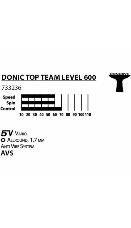 Raquette de ping-pong Schildkröt Top Team 600