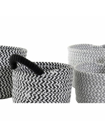 Juego de Cestas DKD Home Decor Fibra natural 18 x 18 x 14 cm 2