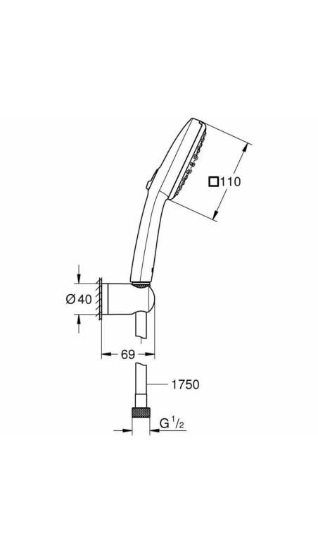 Pomme de douche Grohe Plastique