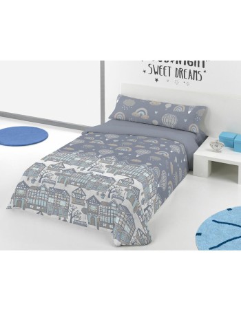 Bettdeckenbezug Pierre Cardin GLOBOS Blau 144 Fäden 150 x 230 cm