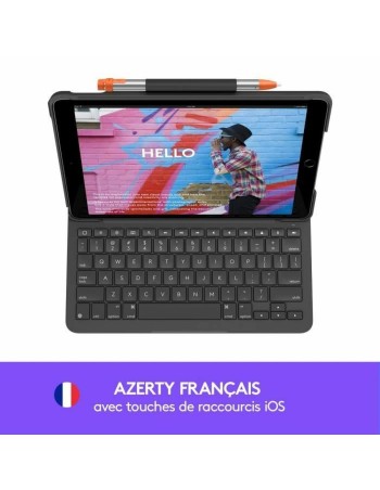 Housse pour Tablette Logitech Slim Folio Graphite AZERTY 2