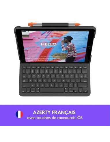 Capa para Tablet Logitech Slim Folio Grafite AZERTY