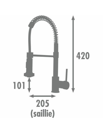 Kitchen Tap Rousseau OPUS Gris Chrome 2