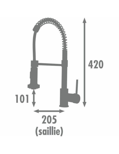 Kitchen Tap Rousseau OPUS Grijs Chrome