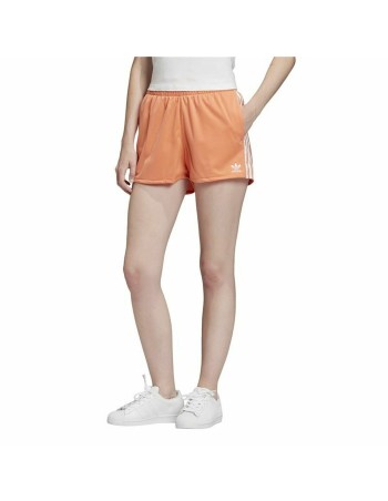 Calções de Desporto para Mulher Adidas  3 Stripes  Laranja 2
