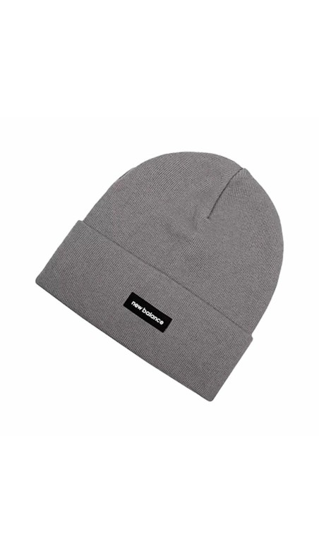 Hut New Balance Linear Knit Cuffed Hellgrau