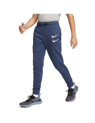 Pantalons de Survêtement pour Enfants Nike Swoosh Bleu foncé