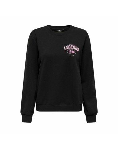Sudadera sin Capucha Mujer Only Onlkimmie Negro