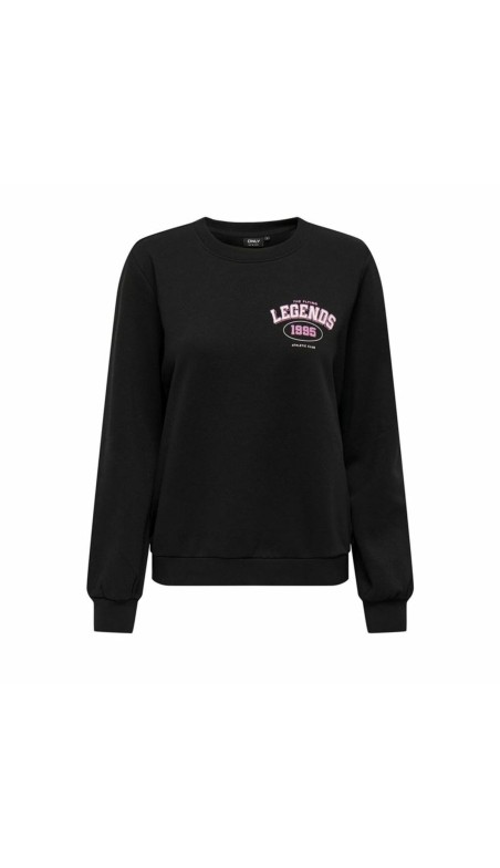 Sudadera sin Capucha Mujer Only Onlkimmie Negro