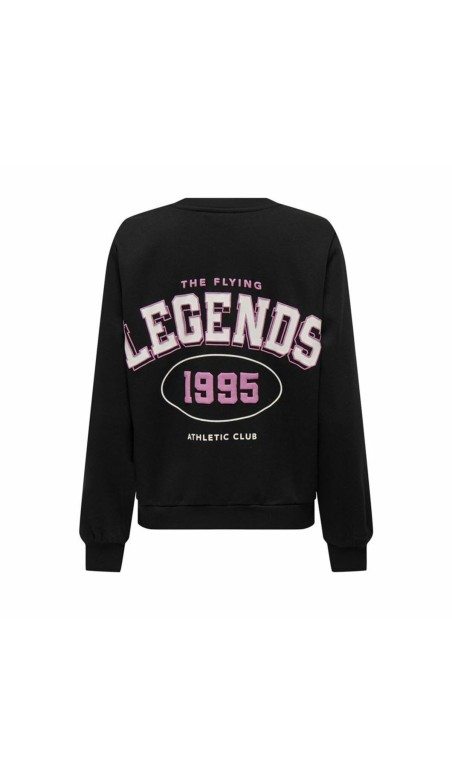 Sudadera sin Capucha Mujer Only Onlkimmie Negro