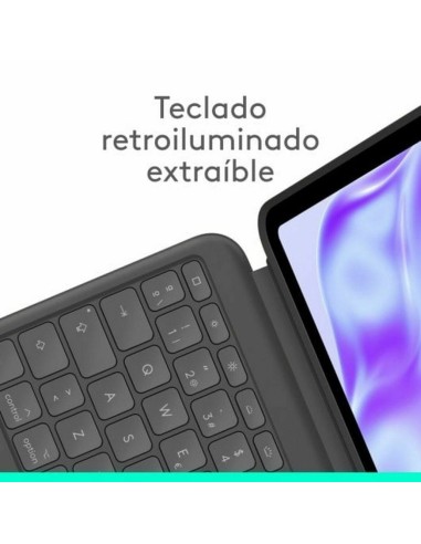 Capa para Tablet e Teclado Logitech 920-012667 Grafite QWERTY