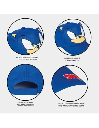 Gorra Infantil con Orejas Sonic