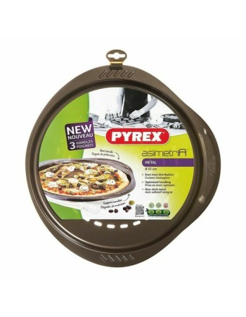 Pizzablech Pyrex Braun Schwarz Metall