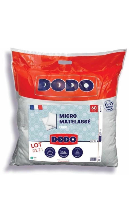 Oreiller DODO Blanc 60 x 60 cm (2 Unités)