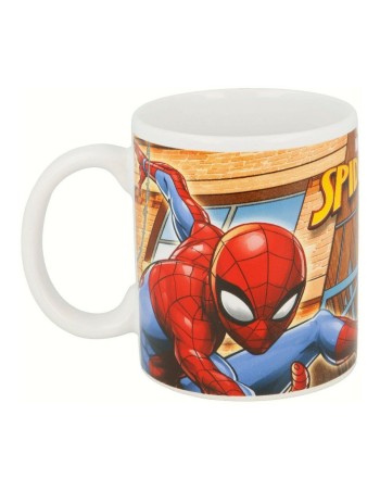 Taza Mug Spider-Man Great power Azul Rojo Cerámica 350 ml 2
