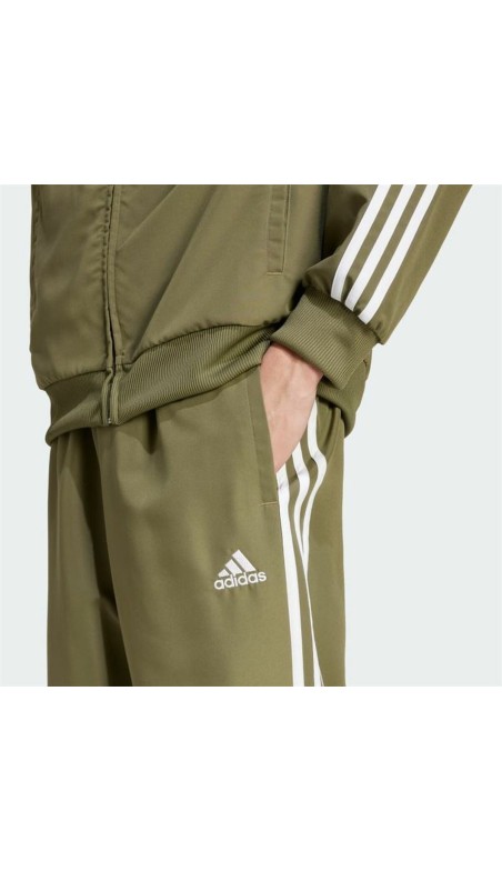 Trainingspak Adidas Basic 3S Woven Groen Mannen