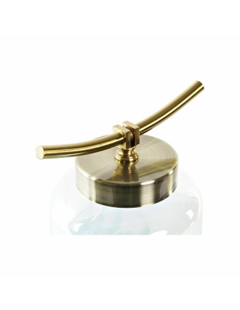 Vase DKD Home Decor Bleu Doré Métal Verre méditerranéen 19 x 15 x 33 cm 2