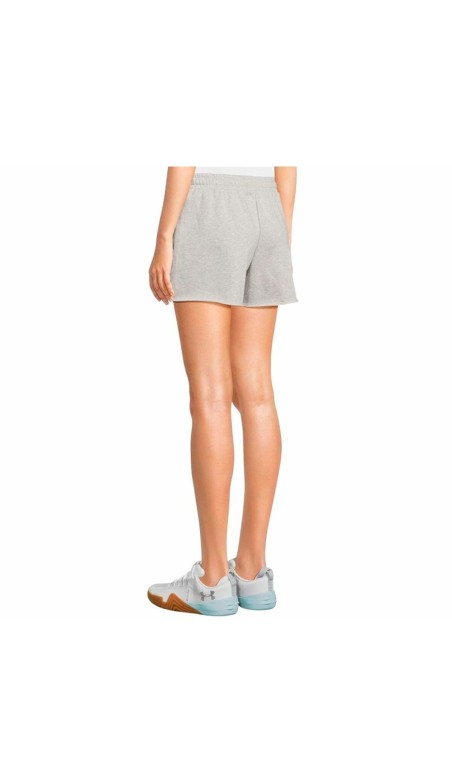 Calções de Mulher Under Armour Rival Terry Short Cinzento