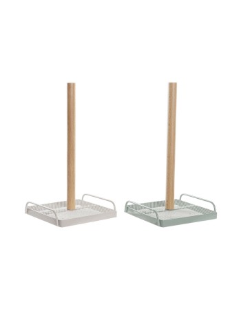 Dérouleur de papier de cuisine DKD Home Decor Beige Métal Menthe Pin (16 x 15 x 29,5 cm) (2 Unités)