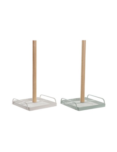 Dérouleur de papier de cuisine DKD Home Decor Beige Métal Menthe Pin (16 x 15 x 29,5 cm) (2 Unités)