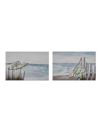 Toile DKD Home Decor Toile Bois MDF 90 x 2,5 x 60 cm