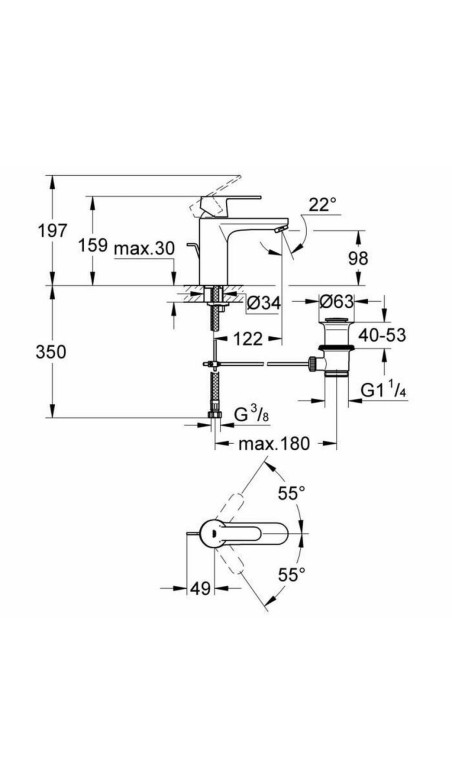 Grifo Monomando Grohe 23454000 Metal