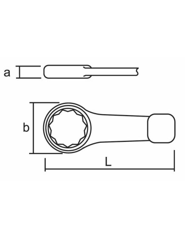 Llave de estrella de una boca KUKKO 65 mm Acero DIN 7444